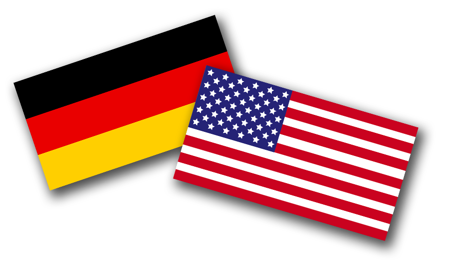 Bild von deutscher und US-Flagge